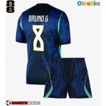 Otroške Nogometnih dresov Brazilija Bruno Guimaraes #8 Gostujoči SP 2026 Kratki rokavi (+ hlače)